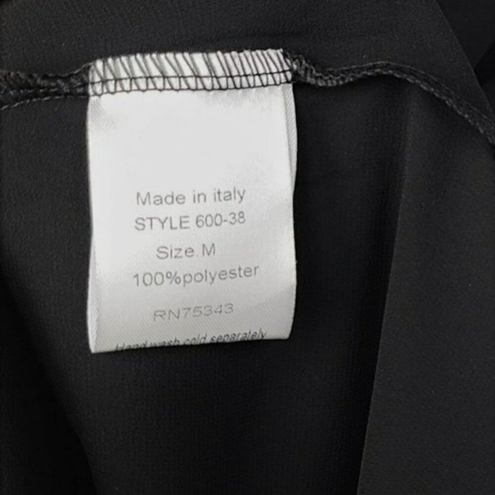New MIM'S CREAZIONI Made In Italy Sheer Overlay Pleated Cuff Cocktail Mini Dress - Picture 8 of 10